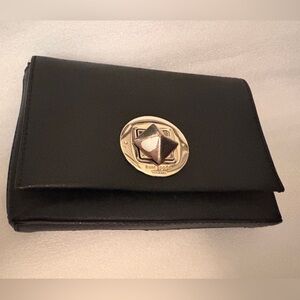 Kate Spade New York Black Clutch/Cross Body With Pyramid Magnetic Turnlock